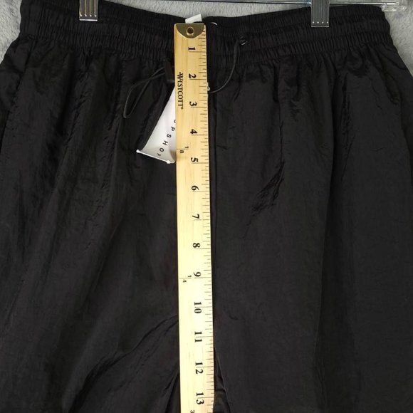 Topshop Womens Joggers Pants Black High Rise Bungee Waist‎ Pockets 4-6 New - Picture 5 of 11